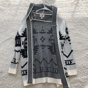 Black and white cardigan